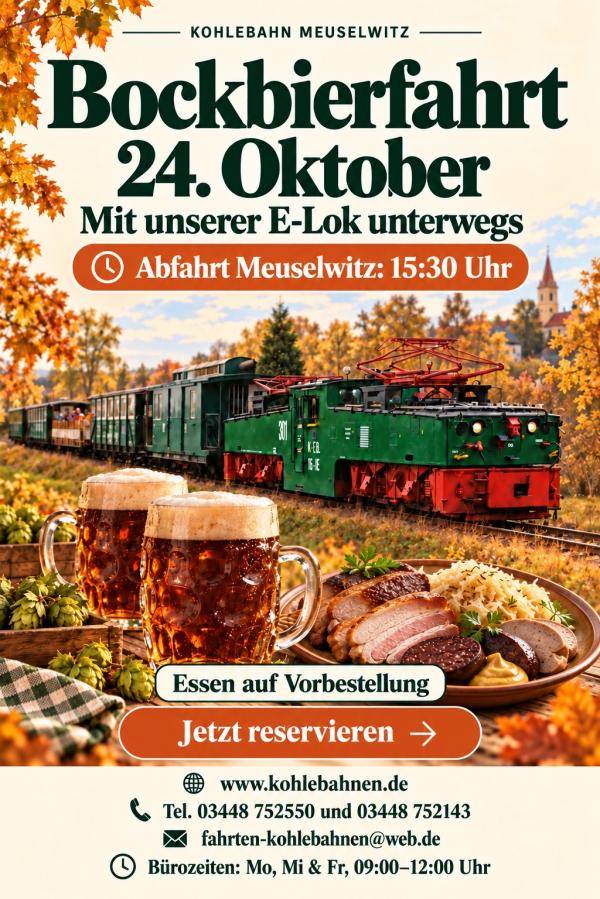 Bockbierfahrt mit der E-Lok