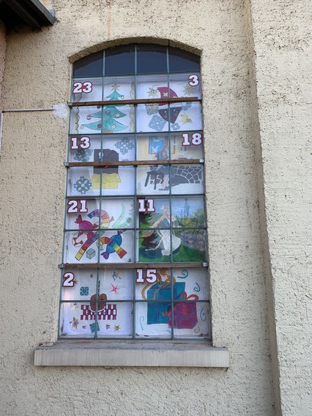Großer Adventskalender am Lokschuppen Meuselwitz