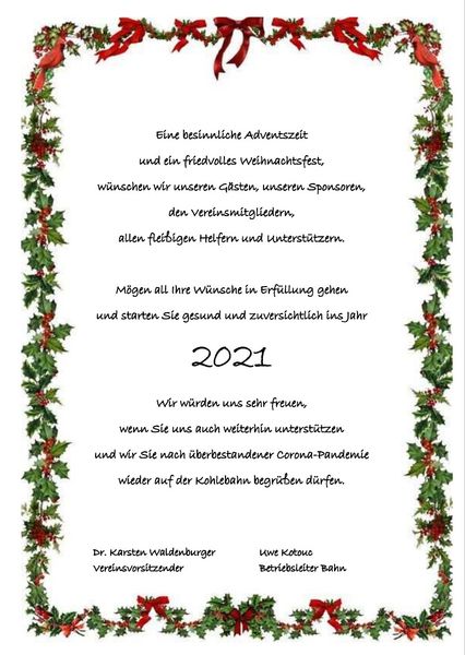 Weihnachtswünsche 2020