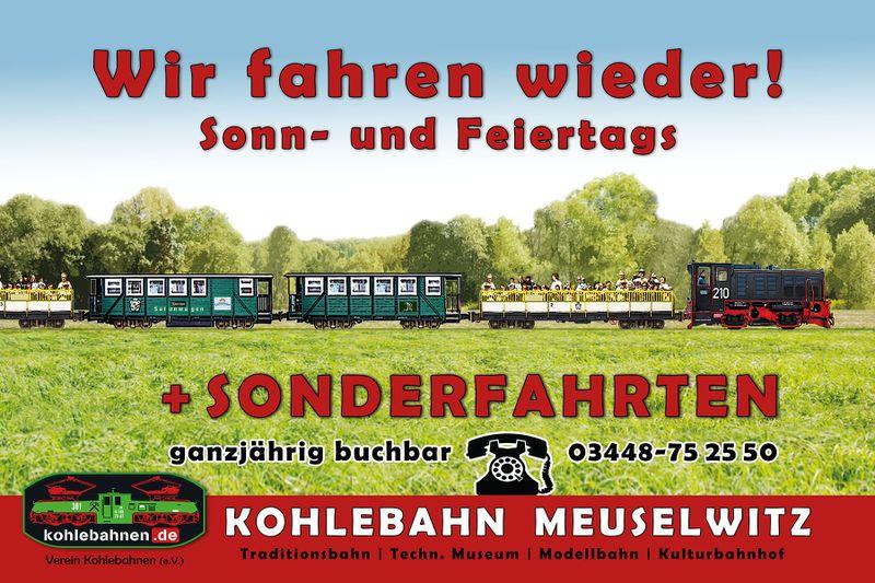 Kohlebahn Meuselwitz beginnt mit touristischem Ausflugsverkehr