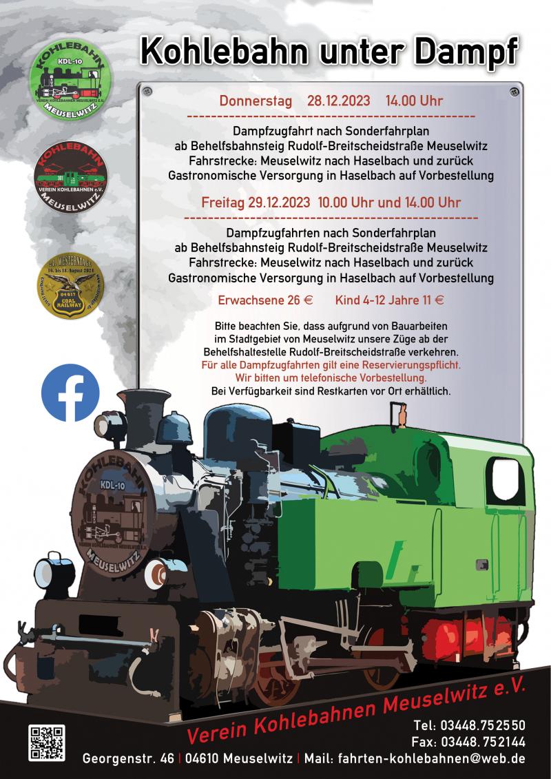 Kohlebahn unter Dampf