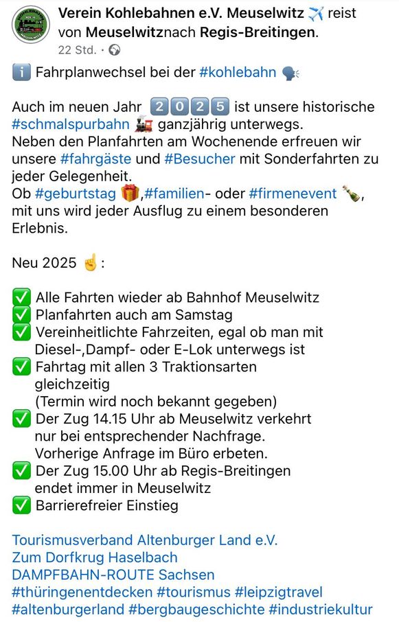 Fahrplan 2025