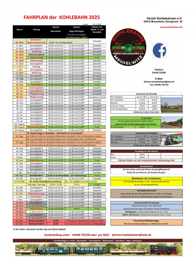 Fahrplan 2025